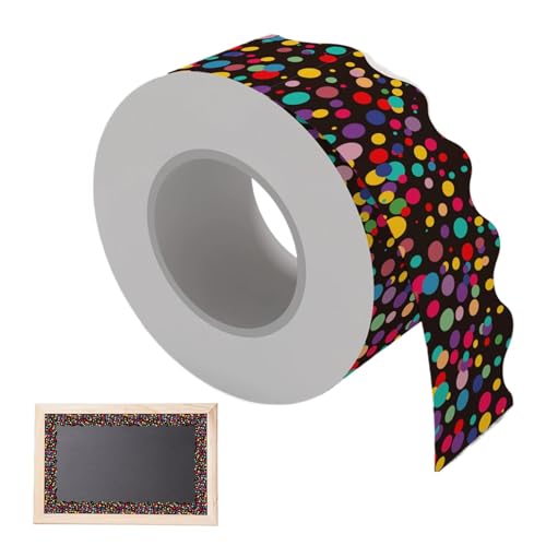 Wellpappe Roll – bunte Pinnwand Grenzen | 20 cm geküstete Papierscheiben | Dots Pinnwand Aufkleber | Schulbesprechungsraum Schreibwaren für Tischdekoration von Xasbseulk