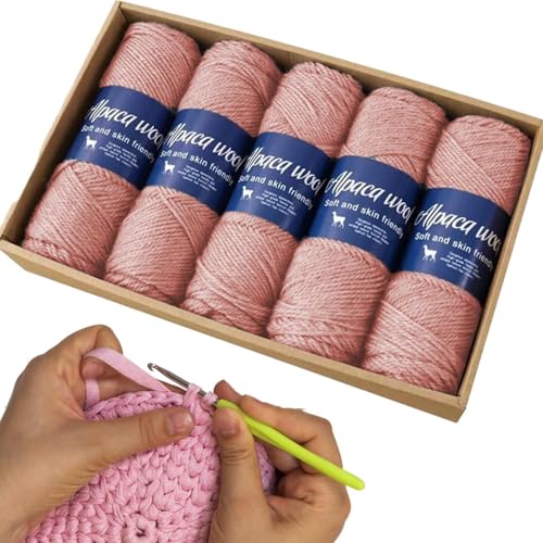 Xasbseulk Fingergewicht, weiches Schal-Garn, Alpakawolle, Häkelgarn – bequemes Fingersocken-Gewicht, Häkelgarn, Anfängergarn für Familie, Freunde, Kinder, Damen, Herren von Xasbseulk