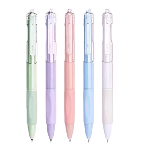 Xasbseulk Roller-Kugelschreiber, 5 Stück, einziehbare Kugelschreiber, schnell trocknender Press-Gelstift, Examing Smooth Writing Pen-Set, Farbverlauf-Stiftschale für schreibende Menschen, Schulbedarf von Xasbseulk