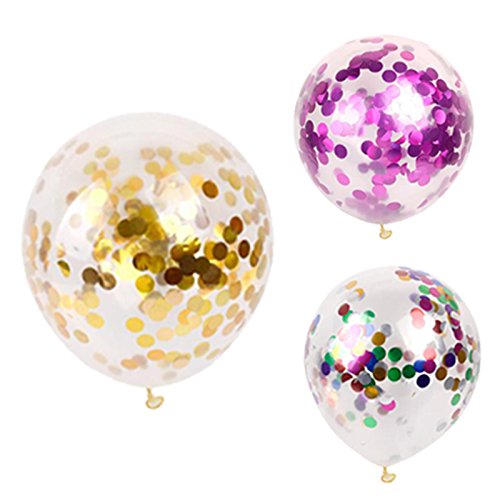 Xbsduih 10 stuecke Neue Gold silber Confetti Hochzeit Ballon Alles Gute Zum Geburtstag Ballon Baby Dusche Dekoration Kinder Supplies von Xbsduih