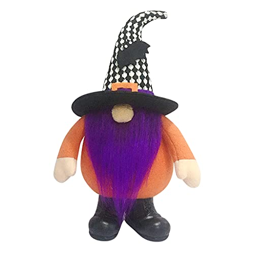 Xchon 1 x Halloween-Plüsch-Zwerg, schwarze Schuhe, Dekoration, Urlaub, Weihnachten, Plüsch-Ornamente, Tischdekoration, Dankeschenk-Geschenk von Xchon