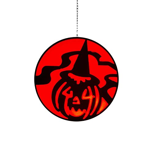 Xchon Halloween-Kürbis-Anhänger aus Glas für kreative Charm-Ornamente, Zubehör für drinnen und draußen, Garten, Hof, Dekoration von Xchon