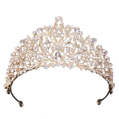 Xchon Kristall-Tiaras-Stirnband für Damen, Vintage-Kronen, Haarreif, Hochzeits-Kopfschmuck für Brautparty, elegantes Haar-Accessoire von Xchon