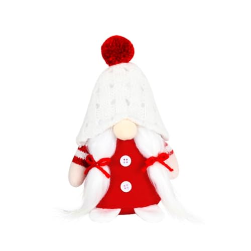 Xchon Weihnachtliche Strickmütze, gesichtslose Puppen, Weihnachtsmann-Kugeln, Schneemann, Spielzeug, Festival, Figuren, Baumschmuck, Dekoration für Zuhause, Party von Xchon