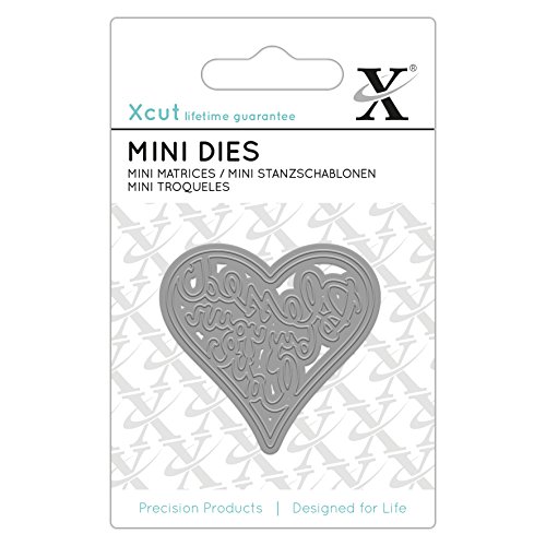 Xcut Mini-Stanzform Blessed by Your Love, Blech, Silber, 13 x 8,7 x 0,86 cm von Xcut