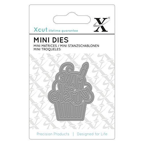 Xcut Mini-Stanzform Make A Wish, Blech, Silber, 13 x 8,7 x 0,86 cm von Xcut