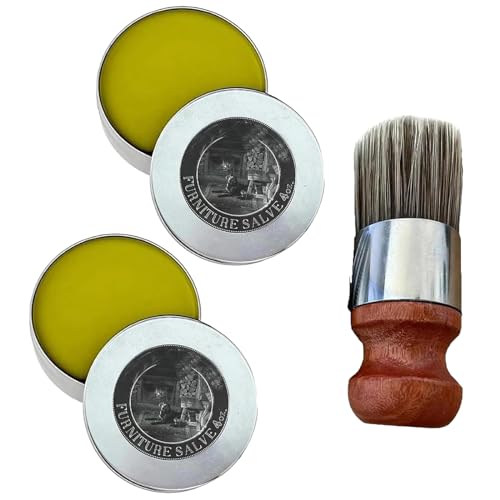 Wise Owl Furniture Salve with Boar Bristle Wise Owl Möbelsalbe mit Wildschweinborsten Bürstenset Möbelwachs für Heimleder Holz Reparieren und Schützen Sie Ihre Lederstücke (2pcs salve+1pcs Brush) von XehCaol