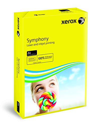 Xerox 003R94275 Drucker-/Kopierpapier Symphony, DIN A4, 160 g/m², 250 Blatt, sonnengelb von Xerox