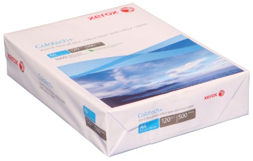 Xerox 003R94651 Colotech+ Premium Farblaserpapier, DIN A4, 120 g/m², 500 Blatt, weiß von Xerox