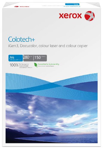 Xerox 003R97097 Colotech mit Premium Farblaserpapier, Druckerpapier, Farbkopierpapier, Din A4, 280 g/m² Pack, 150 Blatt, weiß von Xerox