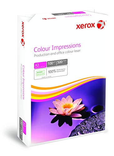 Xerox 003R97667 Premium Farblaser-/Druckerpapier Colour Impressions, DIN A3, 100 g/m², 500 Blatt, weiß von Xerox