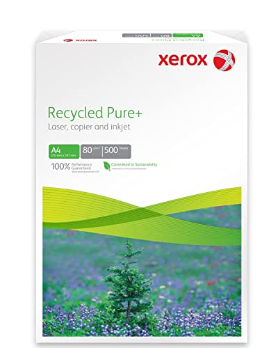 Xerox Recycled Pure+ Papier 003R98756 - DIN A4 80 g/m² - Kopierpapier für Laserdrucker und Kopierer - aus 100% Altpapier - 500 Blatt - weiß - Blauer Engel zertifiziert von Xerox