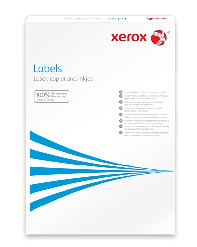 Xerox Mehrzwecketiketten weiss, A4, 37x70mm, 24 Etiketten pro Blatt, 100 Blatt pro Schachtel, 003R97408 von Xerox