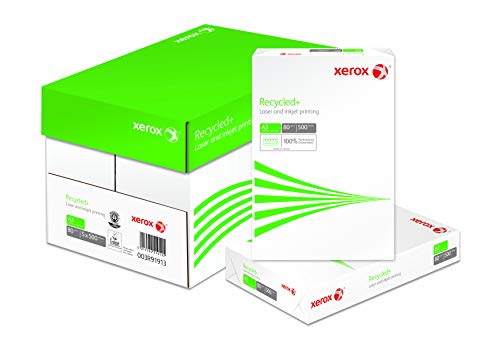 Xerox Recycled+ Papier 003R91913 - DIN A3 80 g/m² - Kopierpapier für Laserdrucker und Kopierer - aus 100% Altpapier - 1 Karton, 5 Pakete, 2.500 Blatt - Blauer Engel zertifiziert von Xerox