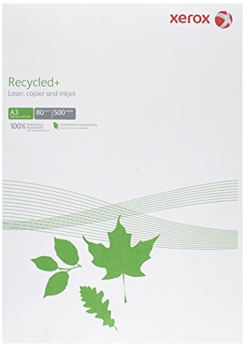 Xerox Recycled+ Papier 003R91913 - DIN A3 80 g/m² - Kopierpapier für Laserdrucker und Kopierer - aus 100% Altpapier - 500 Blatt - weiß - Blauer Engel zertifiziert von Xerox