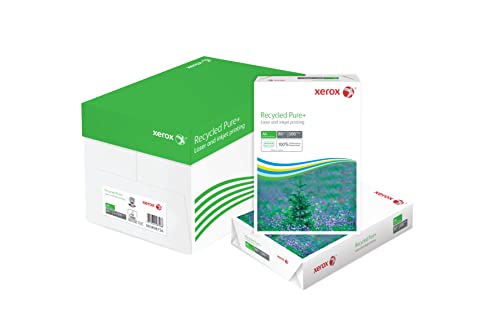 Xerox Recycled Pure+ Papier 003R98756 - DIN A4 80 g/m² - Kopierpapier für Laserdrucker und Kopierer - aus 100% Altpapier - 5er-Pack mit 2500 Blatt - weiß - Blauer Engel zertifiziert von Xerox