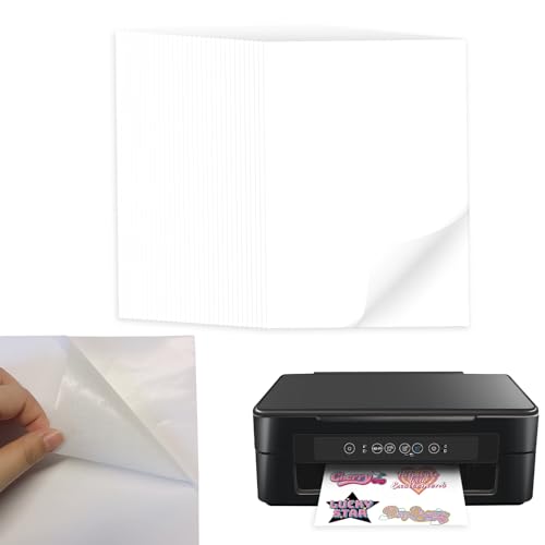 30 Stk A4 Etiketten Selbstklebend Bedruckbar Stickerpapier zum bedrucken, Aufkleber Sticker Papier für Tintenstrahldrucker Laserdrucker (Weiß) von Xerteam