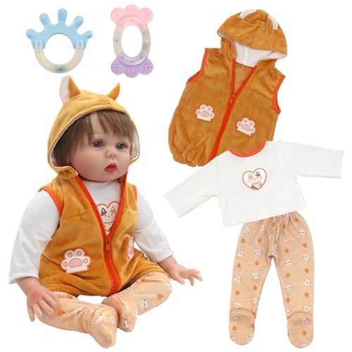 Puppen Kleidung passt 50.8-55.9 cm, Baby Puppe Kleidung Outfit Zubehör, Puppe Mädchen Jungen Kleidung Sets mit Outfit Clothe Pant Rassel, Neue Puppe Kleidung für Mädchen / Jungen Geburtstag Geschenke von Xerteam