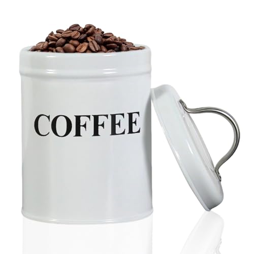 Kaffeedose, 0,75 L kaffeebohnen behälter luftdicht, kaffee organizer kaffeebehälter tee aufbewahrung einfach zu bedienen für verschiedene Arten von Kaffee zu lagern kaffeebar zubehör (Kaffee) von Xevinas