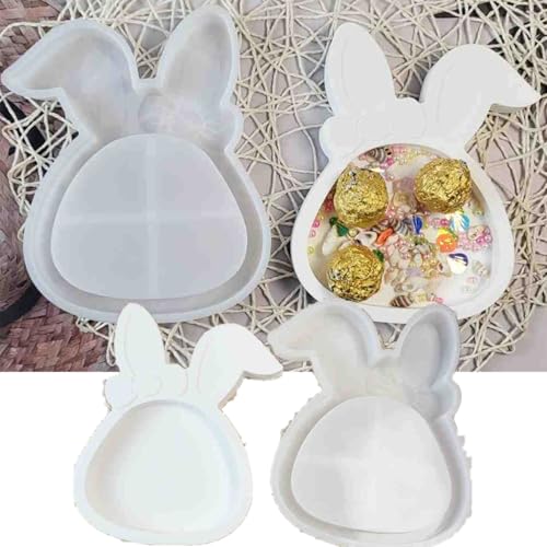 Silikonformen Gießformen Ostern, Gießformen Silikon Silikonform Hase,3D Silikonformen Gießformen Gips Zum Gießen Osterhase Silikonform Frühling Gibs Gießform for Ostergeschenke (B) von Xevinas