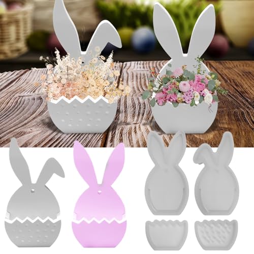 Silikonformen Gießformen Ostern, Gießformen Silikon Silikonform Hase,3D Silikonformen Gießformen Gips Zum Gießen Osterhase Silikonform Frühling Gibs Gießform for Ostergeschenke (F) von Xevinas