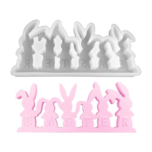 Silikonformen Gießformen Ostern, Gießformen Silikon Silikonform Hase,3D Silikonformen Gießformen Gips Zum Gießen Osterhase Silikonform Frühling Gibs Gießform for Ostergeschenke (I) von Xevinas