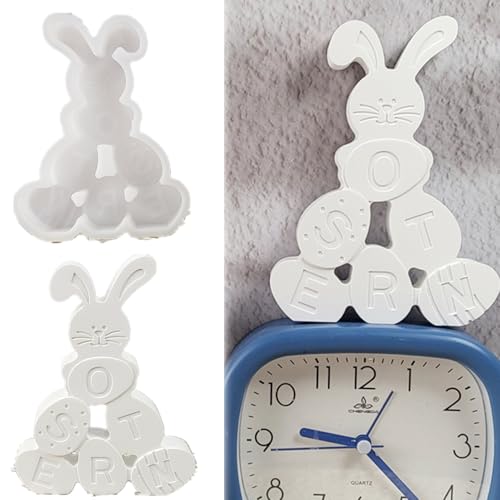 Silikonformen Gießformen Ostern, Gießformen Silikon Silikonform Hase,3D Silikonformen Gießformen Gips Zum Gießen Osterhase Silikonform Frühling Gibs Gießform for Ostergeschenke (J) von Xevinas