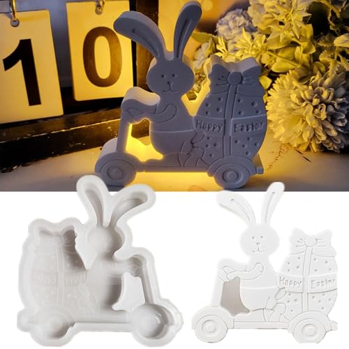 Silikonformen Gießformen Ostern, Gießformen Silikon Silikonform Hase,3D Silikonformen Gießformen Gips Zum Gießen Osterhase Silikonform Frühling Gibs Gießform for Ostergeschenke (K) von Xevinas