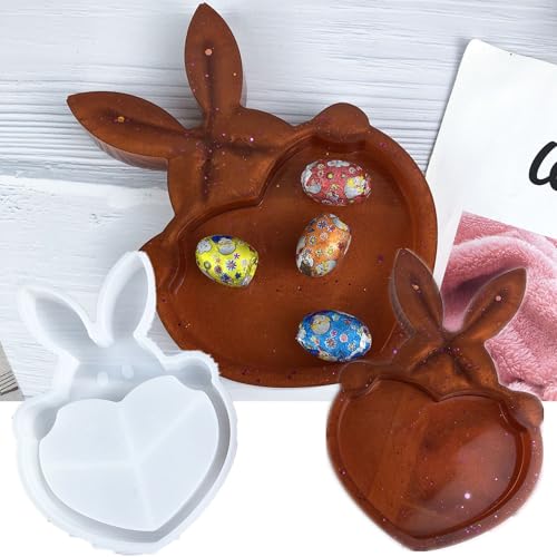 Silikonformen Gießformen Ostern, Gießformen Silikon Silikonform Hase,3D Silikonformen Gießformen Gips Zum Gießen Osterhase Silikonform Frühling Gibs Gießform for Ostergeschenke (M) von Xevinas