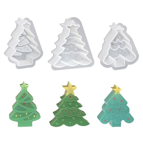 Silikonformen Gießformen | Weihnachtsbaum Kerzenformen Zum Gießen | Weihnachtsbaum Kerze Silikonform Gips Zum Gießen | 3D Silikonform Giessformen Silikon Epoxidharz Formen (A-3STK) von Xevinas