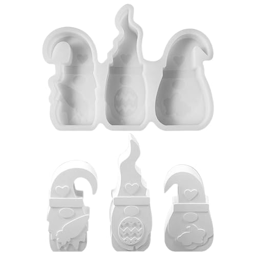 silikonformen gießformen ostern, 3D Silikonformen Ostern, silikonform hase osterkerzen eiform silikonform kerzenhalter Gips Ostern Hase Backform Hase Silikon DIY Giessform für Kerzen Handwerk (D) von Xevinas