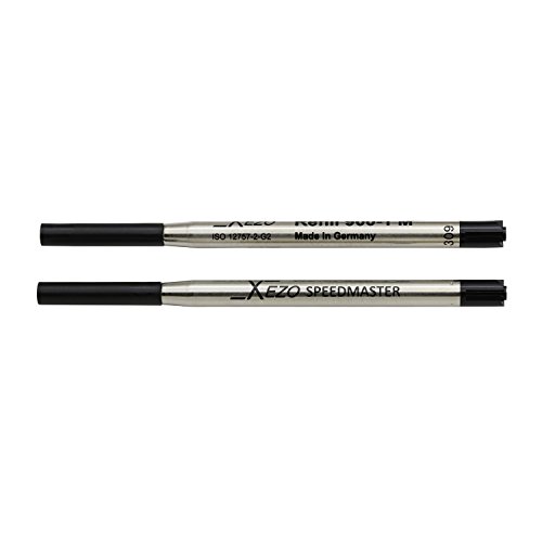 Xezo Stifte Speedmaster Medium Ersatzminen für Kugelschreiber, 2 Stück, schwarz Tinte (BlackÂ 900–1â ballpointâ Nachfüller) von Xezo