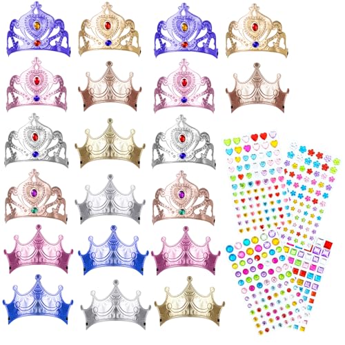 Xgvzs Prinzessinnen-Tiaras und Kronen aus Schaumstoff, Partyhüte, Krone, bunte Partyhüte mit Diamant-Aufkleber für Kinder, Bastelpapier, Krone für Feiern, 24 Stück Xgvzs Prinzessinnen-Tiaras und Kronen aus Schaumstoff, Partyhüte, Krone, bunte Partyhüte mit Diamant-Aufkleber für Kinder, Bastelpapier, Krone für Feiern, 24 Stück von Xgvzs