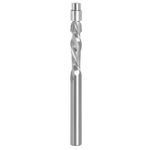 XiBany 1 stücke 6mm 6,35mm Schaft Vollhartmetall Lager Geführt Zwei Flöte Flush Trim Router Bits Holzbearbeitung Fräser schaftfräser (Color : A, Size : 6.35mm compression) von XiBany