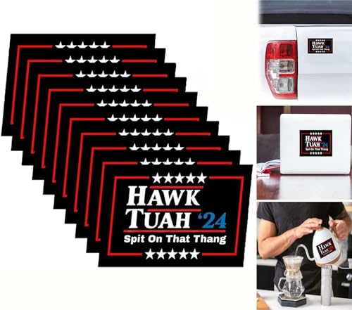 Hawk Tush Spit on That Thing Aufkleber, Vinyl-Aufkleber, Laptop-Aufkleber, Auto, Stoßstange, Fenster, Helm, Wasserflasche, wasserdicht, 10 Stück von XiChiu