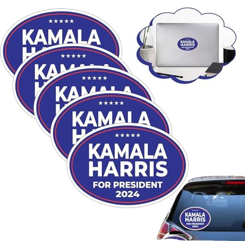 Kamalaharris 2024 Präsidentenkampagnen-Aufkleber, Kamalaharris für Präsident 2024, wasserdichte Aufkleber für LKW, Fenster, Laptop (5 Stück) von XiChiu