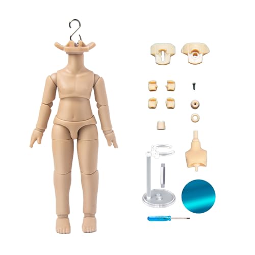 XiDonDon Neuer 10,7 cm/11,7 cm Puppenkörper aus PVC im Maßstab 1:12 für GSC, STO, 1:12 BJD Puppenkopf Actionfigur (10.8cm Suntan Skin) von XiDonDon