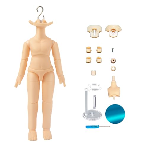 XiDonDon Neuer 10,7 cm/11,7 cm Puppenkörper aus PVC im Maßstab 1:12 für GSC, STO, 1:12 BJD Puppenkopf Actionfigur (11.8cm Normal White) von XiDonDon