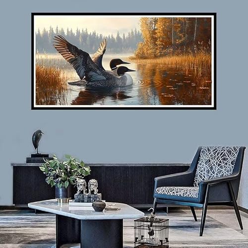 Diamond Painting Erwachsene Groß xxl Diamond Painting Herbst Diamond Painting Set, Diamond Painting Tier DIY Diamond Painting Zubehör, Diamond Crystal Art für Home Wand Décor Geschenk 30x60cm-f1120 von Xiaboor