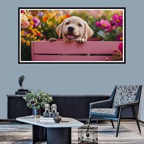 Diamond Painting Erwachsene Groß xxl Diamond Painting Hund Diamond Painting Set, 5D Diamond Painting Blume DIY Diamond Painting Zubehör, Diamond Crystal Art für Home Wand Décor Geschenk 40x80cm-f585 von Xiaboor