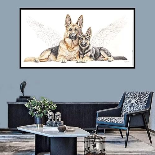 Diamond Painting Erwachsene Groß xxl Diamond Painting Hund Diamond Painting Set, 5D Diamond Painting Tier DIY Diamond Painting Zubehör, Diamond Crystal Art für Home Wand Décor Geschenk 30x60cm-f577 von Xiaboor