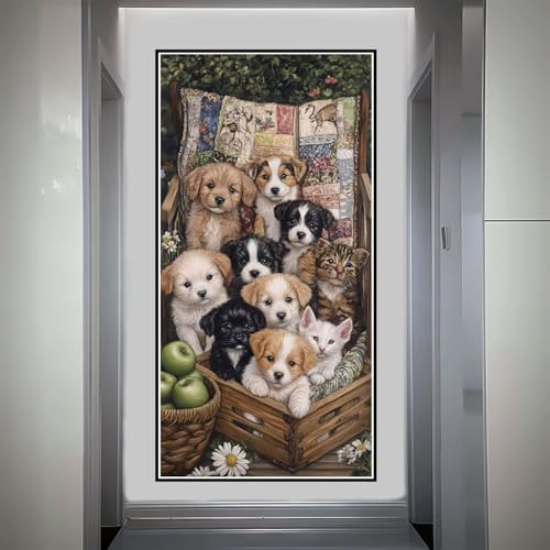 Diamond Painting Erwachsene Groß xxl Diamond Painting Hund Diamond Painting Set, 5D Diamond Painting Tier DIY Diamond Painting Zubehör, Diamond Crystal Art für Home Wand Décor Geschenk 40x90cm-f578 von Xiaboor