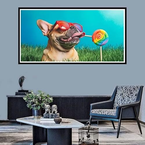 Diamond Painting Erwachsene Groß xxl Diamond Painting Hund Diamond Painting Set, Diamond Painting Landschaft DIY Diamond Painting Zubehör, Diamond Crystal Art für Home Wand Décor Geschenk 30x60cm-f580 von Xiaboor