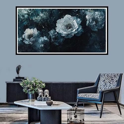 Diamond Painting Erwachsene Groß xxl Diamond Painting Retro Diamond Painting Set, Diamond Painting Blumen DIY Diamond Painting Zubehör, Diamond Crystal Art für Home Wand Décor Geschenk 100x200cm-f554 von Xiaboor