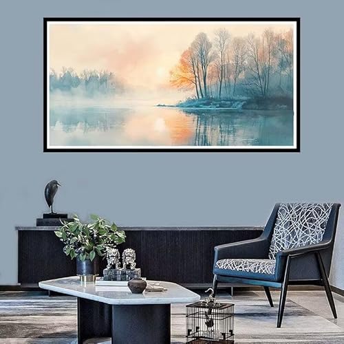 Diamond Painting Erwachsene Groß xxl Diamond Painting Retro Diamond Painting Set, Diamond Painting Landschaft DIY Diamond Painting Zubehör,Diamond Crystal Art für Home Wand Décor Geschenk 40x90cm-f545 von Xiaboor