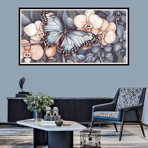 Diamond Painting Erwachsene Groß xxl Diamond Painting Retro Diamond Painting Set, Diamond Painting Schmetterling DIY Diamond Painting Zubehör, Diamond Crystal Art Home Wand Décor Geschenk 40x80cm-f549 von Xiaboor