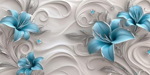 Malen Nach Zahlen Blume Groß Malen Nach Zahlen xxl 160x80cm Lilie Malen-Nach-Zahlen Erwachsene DIY set mit 3 Pinseln und Acrylfarben, Kreativ Geschenke für Frauen Home Wand Décor, Ohne Rahmen-y21 von Xiaboor