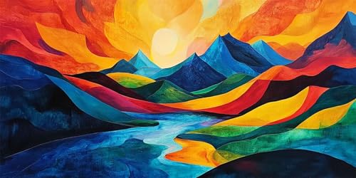 Malen Nach Zahlen Farbe Groß Malen Nach Zahlen xxl 160x80cm Landschaft Malen-Nach-Zahlen Erwachsene DIY set mit 3 Pinseln und Acrylfarben, Kreativ Geschenke für Frauen Home Décor, Ohne Rahmen-y1097 von Xiaboor