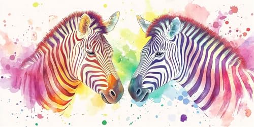 Malen Nach Zahlen Farbe Groß Malen Nach Zahlen xxl 160x80cm Zebra Malen-Nach-Zahlen Erwachsene DIY set mit 3 Pinseln und Acrylfarben, Kreativ Geschenke für Frauen Home Wand Décor, Ohne Rahmen-y1087 von Xiaboor