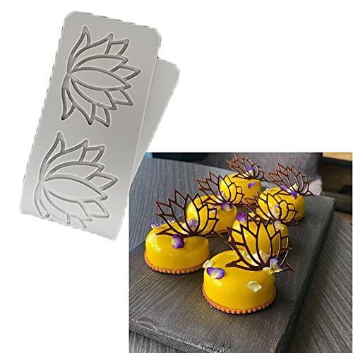 Kuchen Spitze Matte Silikon Kuchen Matte Fondant Mold Dekorieren Schokolade Backform,4 Löcher Lotusblumen von XiaoShenLu